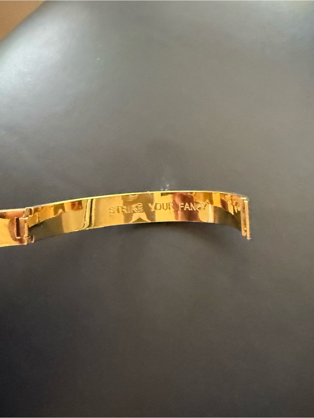 Kate Spade New York Pink & Gold Enamel Bangle - Ooh La La EUC - Picture 5 of 10